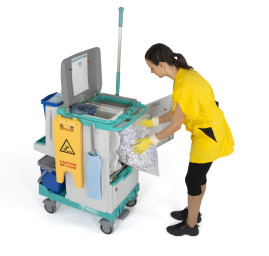 Тележка TTS Magic System 630V (20л, выдв. ящик, сист. дозации, держ. мешка 90л)