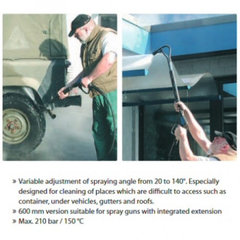 Копье ST85 (60см, М22ш-1/4"г, 210бар, оцинк, термо, изменяемое) R+M