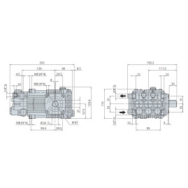 Насос высокого давления Annovi Reverberi RK 21.20 N DX