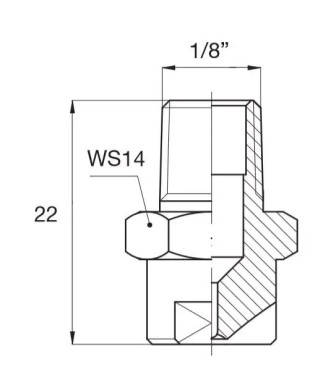 Форсунка 25030 (1/8ш, AISI 416) PNR