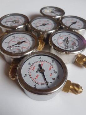 Манометр (250бар, 1/4&quot;внеш, вход сбоку, D50мм, нерж) R+M