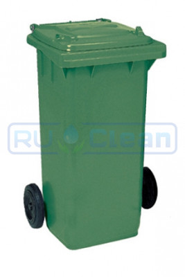 Контейнер TTS для отходов (240л, полиэтилен, с колесами, крышка, зеленый)