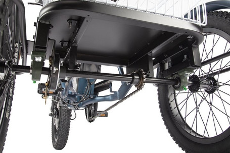 Трицикл электрический Eltreco Porter Fat 700 (темно-синий)