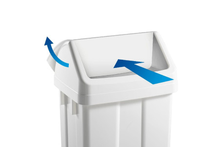 Ведро TTS MAX (50л, маятниковая синяя крышка, белый)