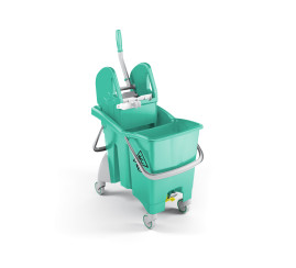 Ведро TTS ACTIONPRO (30 л, перегородка, колеса, 2 сливных отверстия, зеленый, 4шт)