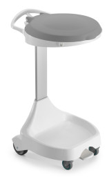 Держатель TTS для мешка W20 (педаль, колеса, крышка серая)