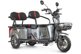 Трицикл электрический Rutrike Экипаж (серый)