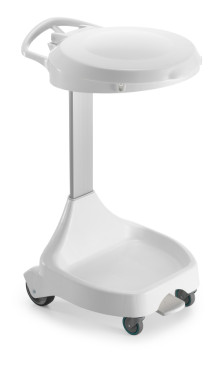 Держатель мешка TTS Smile W-1020 (60+60л, колеса, педаль, крышка белая)