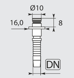 Фитинг высокого давления DKF-W (DN06, Karcher d10, лат) R+M