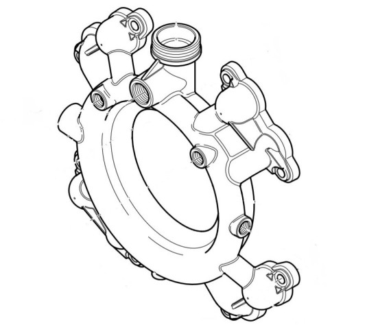 Нижний корпус воздушной камеры насоса AR (AR115-135)