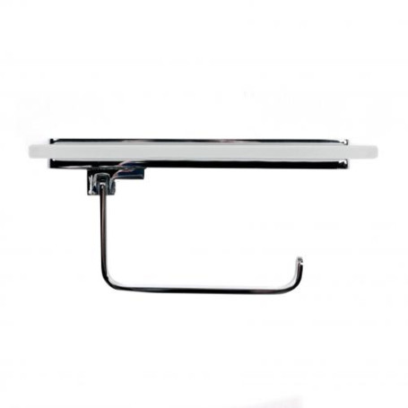 Держатель для туалетной бумаги Nofer Santorini (с подставкой для телефона)