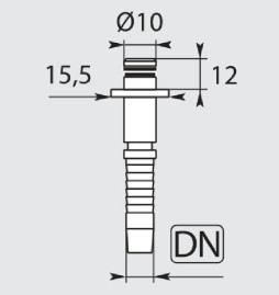 Фитинг высокого давления DKF-W (DN08, Karcher d10, оцинк) R+M
