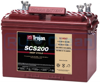Тяговый аккумулятор Trojan SCS200 (12В, 95Ач, Acid)