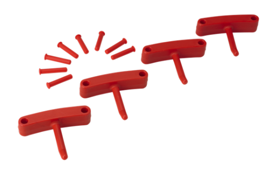 Крючок Vikan (красный, 4шт)