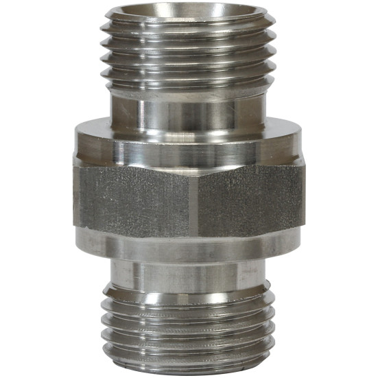 Переходник 500 bar, 25 мм, 1/8 внеш.-1/8 внеш. нерж. сталь R+M 57019