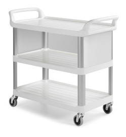 Тележка TTS Shelf B3700 (3 полки, верхняя закр, колеса d100мм, серый)