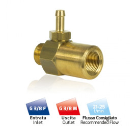 Эжектор без дозировки MTM (280бар, 3/8г-ш, D=2.3мм, латунь)