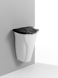 Ведро мусорное TTS Wall-Up (50л, настенное, крышка темно-серый)