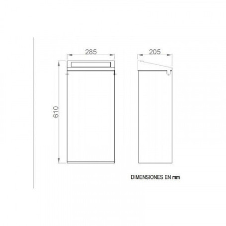 Контейнер для мусора Nofer (35л, с замком, матовый)