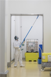 Ручка телескопическая Vikan (d32мм, зеленый, подв. воды)