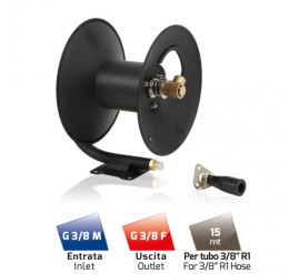 Катушка высокого давления MTM HR28 (280бар, 15м, пластик/сталь)