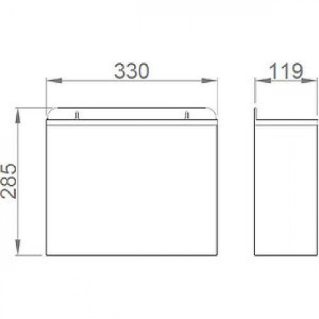 Контейнер для мусора Nofer настенный (11л, нерж., хром)