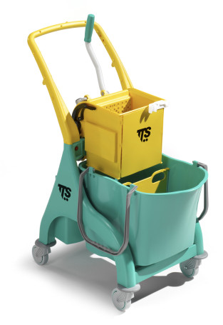 Одноведерная тележка NICK 28 л, с отжимом O-KEY, диаметр колес 80 мм.