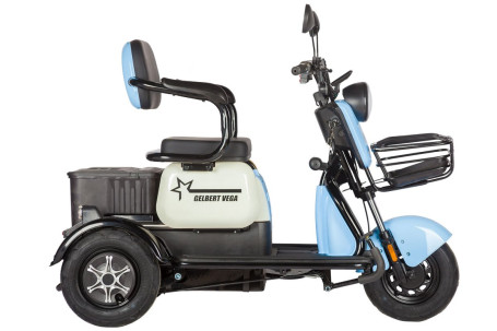 Трицикл электрический Rutrike Gelbert Vega (48/60V, 600W, голубой) (0000136-3064)