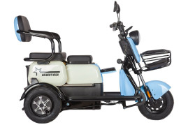 Трицикл электрический Rutrike Gelbert Vega (48/60V, 600W, голубой)