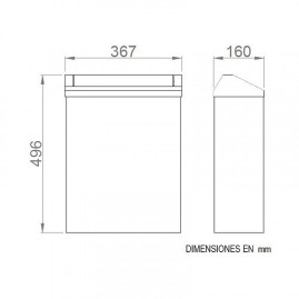 Контейнер для мусора Nofer настенный (23л, нерж., хром)