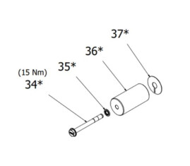 Комплект керамического  поршня HAWK XLT 25 мм