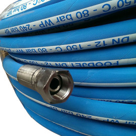 Шланг пищевой Foodjet DN12 (15м, 1/2"г-1/2"г, 80бар)