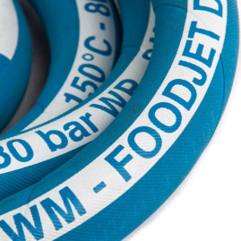 Шланг пищевой Foodjet DN12 (15м, 1/2"г-1/2"г, 80бар)