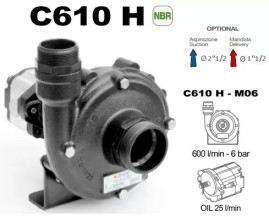 Насос центробежный Comet C610H-M11 (11.8 бар, 655 л/мин, с гидромотором)