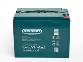 Тяговый аккумулятор Gelbert 6-EVF-52 (12В, 55Ач, AGM)