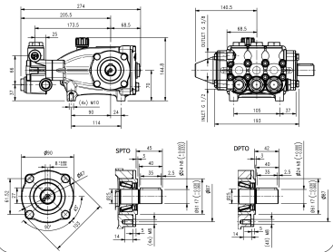 Насос высокого давления HAWK NMT 2120R (1450 об/мин)