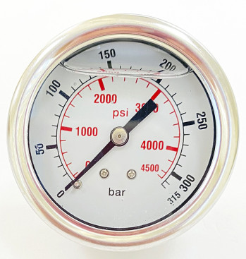 Манометр (1000бар, 1/4ш, вход сзади, нерж) TOR