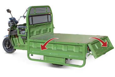 Трицикл электрический Rutrike Маяк 1500 60V1000W (темно-зеленый)