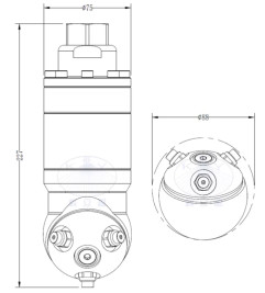 Насадка для мойки емкостей CC5-3-1.0 (150бар, 21л/мин, 270град, гидропривод) Keliying