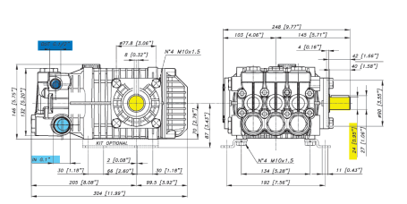 Насос высокого давления Bertolini KKL 3021 (1450 об/мин)