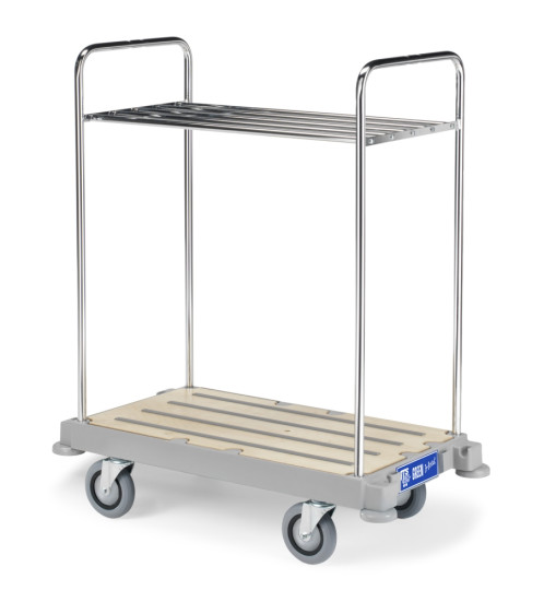 Тележка TTS GREEN HOTEL 955 (для багажа, с полкой, колеса D150мм)