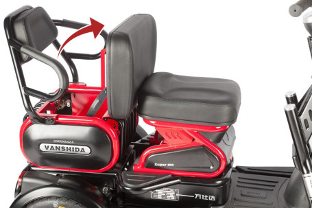 Трицикл электрический Wanshida HOT HATCH (60V, 650W, черно-зеленый) (0000288-3072)