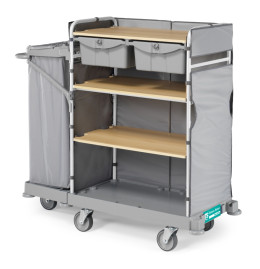 Тележка TTS GREEN HOTEL 920 (4 полки, 2 выдвижных ящика, колеса D125мм)