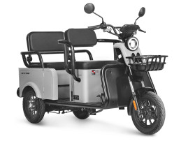 Трицикл электрический Wanshida LC-F150 60V 1000Вт (серый)