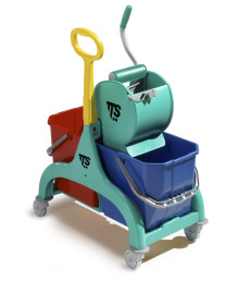 Тележка TTS NICK 30 (2х15л, с боковой ручкой и отжимом DRY, зеленый)