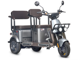 Трицикл электрический Wanshida U1-X 60V 800Вт (серый)