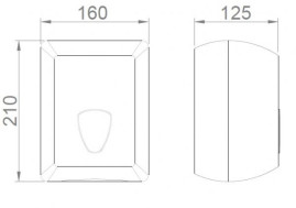 Диспенсер для бумажных полотенец Nofer BLACK (пластик, черный)