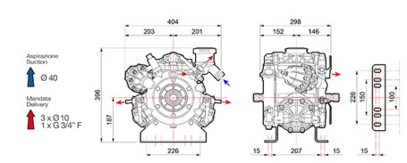 Мембранный насос Comet IDS 1401 (50 бар, 135 л/мин, ВОМ 1&quot;⅜)