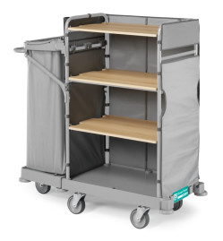 Тележка TTS GREEN HOTEL 900 (4 полки, колеса d140мм, серый)