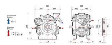 Мембранный насос Comet IDS 1201 (50 бар, 121 л/мин, ВОМ 1"⅜)